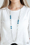 CACHE Me Out - Blue Necklace - Paparazzi Accessories Necklace Bedazzle Me Pretty Mobile Fashion Boutique