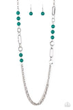 CACHE Me Out - Green Necklace - Paparazzi Accessories Necklace Bedazzle Me Pretty Mobile Fashion Boutique