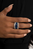 CACHE Value - Blue Ring - Paparazzi Accessories Ring Bedazzle Me Pretty Mobile Fashion Boutique