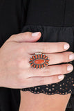 Cactus Cabana - Orange Ring - Paparazzi Accessories Ring Bedazzle Me Pretty Mobile Fashion Boutique