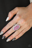 Cactus Garden - Pink Ring - Paparazzi Accessories Ring Bedazzle Me Pretty Mobile Fashion Boutique