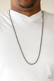 Cadet Casual - Black Necklace - Paparazzi Accessories Necklace Bedazzle Me Pretty Mobile Fashion Boutique
