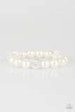 Cake Walk - White Bracelet - Paparazzi Accessories Bracelet Bedazzle Me Pretty Mobile Fashion Boutique