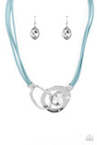 Californian Cowgirl - Blue Necklace - Paparazzi Accessories Necklace Bedazzle Me Pretty Mobile Fashion Boutique