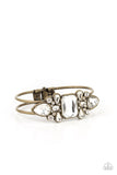 Call Me Old-Fashioned - Brass Bracelet - Paparazzi Accessories Bracelet Bedazzle Me Pretty Mobile Fashion Boutique