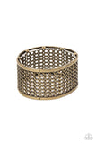 Camelot Couture - Brass Bracelet - Paparazzi Accessories Bracelet Bedazzle Me Pretty Mobile Fashion Boutique