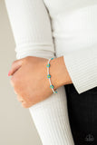 Camp Flower Power - Blue Bracelet - Paparazzi Accessories Bracelet Bedazzle Me Pretty Mobile Fashion Boutique
