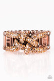 Can Only Go UPSCALE From Here - Copper Ring - Paparazzi Accessories Ring Bedazzle Me Pretty Mobile Fashion Boutique