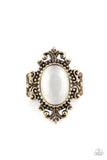 Can You SEER What I SEER - Brass Ring - Paparazzi Accessories Ring Bedazzle Me Pretty Mobile Fashion Boutique