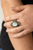 Can You SEER What I SEER - Brass Ring - Paparazzi Accessories Ring Bedazzle Me Pretty Mobile Fashion Boutique