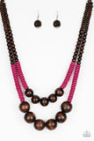 Cancun Cast Away - Pink Necklace - Paparazzi Accessories Necklace Bedazzle Me Pretty Mobile Fashion Boutique