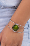 Candescent Cats Eye - Green Bracelet - Paparazzi Accessories Bracelet Bedazzle Me Pretty Mobile Fashion Boutique