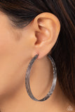 Candescent Curves - Black Earrings - Paparazzi Accessories Earrings Bedazzle Me Pretty Mobile Fashion Boutique