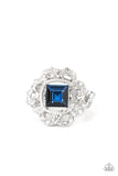 Candid Charisma - Blue Ring - Paparazzi Accessories Ring Bedazzle Me Pretty Mobile Fashion Boutique