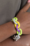 Candid Contrast - Silver Bracelet - Paparazzi Accessories Bracelet Bedazzle Me Pretty Mobile Fashion Boutique