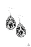 Candlelight Sparkle - Black Earrings - Paparazzi Accessories Earrings Bedazzle Me Pretty Mobile Fashion Boutique