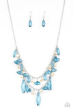 Candlelit Cabana - Blue Necklace - Paparazzi Accessories Necklace Bedazzle Me Pretty Mobile Fashion Boutique