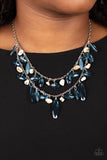 Candlelit Cabana - Blue Necklace - Paparazzi Accessories Necklace Bedazzle Me Pretty Mobile Fashion Boutique