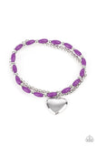 Candy Gram - Purple Bracelet - Paparazzi Accessories Bracelet Bedazzle Me Pretty Mobile Fashion Boutique