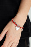 Candy Gram - Red Bracelet - Paparazzi Accessories Bracelet Bedazzle Me Pretty Mobile Fashion Boutique