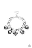 Candy Heart Charmer - Silver Bracelet - Paparazzi Accessories Bracelet Bedazzle Me Pretty Mobile Fashion Boutique