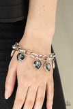 Candy Heart Charmer - Silver Bracelet - Paparazzi Accessories Bracelet Bedazzle Me Pretty Mobile Fashion Boutique