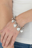 Candy Heart Charmer - White Bracelet - Paparazzi Accessories Bracelet Bedazzle Me Pretty Mobile Fashion Boutique