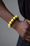 Candy Shop Sweetheart - Yellow Bracelet - Paparazzi Accessories Bracelet Bedazzle Me Pretty Mobile Fashion Boutique