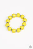 Candy Shop Sweetheart - Yellow Bracelet - Paparazzi Accessories Bracelet Bedazzle Me Pretty Mobile Fashion Boutique