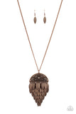 Canopy Cruise - Copper Necklace - Paparazzi Accessories Necklace Bedazzle Me Pretty Mobile Fashion Boutique