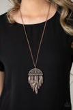 Canopy Cruise - Copper Necklace - Paparazzi Accessories Necklace Bedazzle Me Pretty Mobile Fashion Boutique