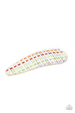 Cant HAIR Myself Think - Multi White Hair Clip - Paparazzi Accessories Hair Clip Bedazzle Me Pretty Mobile Fashion Boutique