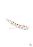 Cant HAIR Myself Think - Multi White Hair Clip - Paparazzi Accessories Hair Clip Bedazzle Me Pretty Mobile Fashion Boutique