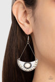 Canyon Canoe Ride - White Earrings - Paparazzi Accessories Earrings Bedazzle Me Pretty Mobile Fashion Boutique