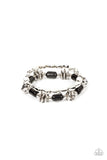 Canyon Cavern - Black Bracelet - Paparazzi Accessories Bracelet Bedazzle Me Pretty Mobile Fashion Boutique