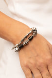 Canyon Cavern - Black Bracelet - Paparazzi Accessories Bracelet Bedazzle Me Pretty Mobile Fashion Boutique