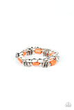 Canyon Cavern - Orange Bracelet - Paparazzi Accessories Bracelet Bedazzle Me Pretty Mobile Fashion Boutique