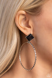Canyon Circlet - Black Post Earrings - Paparazzi Accessories Post Earrings Bedazzle Me Pretty Mobile Fashion Boutique
