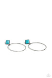 Canyon Circlet - Blue Post Earrings - Paparazzi Accessories Post Earrings Bedazzle Me Pretty Mobile Fashion Boutique