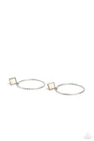 Canyon Circlet - White Post Earrings - Paparazzi Accessories Post Earrings Bedazzle Me Pretty Mobile Fashion Boutique