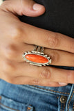 Canyon Colada - Orange Ring - Paparazzi Accessories Ring Bedazzle Me Pretty Mobile Fashion Boutique