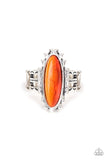 Canyon Colada - Orange Ring - Paparazzi Accessories Ring Bedazzle Me Pretty Mobile Fashion Boutique