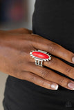 Canyon Colada - Red Ring - Paparazzi Accessories Ring Bedazzle Me Pretty Mobile Fashion Boutique