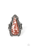 Canyon Collector - Brown Ring - Paparazzi Accessories Ring Bedazzle Me Pretty Mobile Fashion Boutique