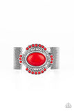 Canyon Crafted - Red Bracelet - Paparazzi Accessories Bracelet Bedazzle Me Pretty Mobile Fashion Boutique