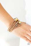 Canyon Flight - Yellow Bracelet - Paparazzi Accessories Bracelet Bedazzle Me Pretty Mobile Fashion Boutique