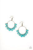 Canyon Quarry - Brass Earrings - Paparazzi Accessories Earrings Bedazzle Me Pretty Mobile Fashion Boutique