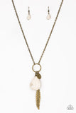 Canyon Quest - Brass Necklace - Paparazzi Accessories Necklace Bedazzle Me Pretty Mobile Fashion Boutique