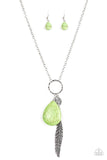 Canyon Quest - Green Necklace - Paparazzi Accessories Necklace Bedazzle Me Pretty Mobile Fashion Boutique