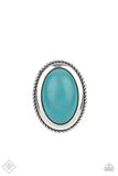 Canyon Sanctuary - Blue Ring - Paparazzi Accessories Ring Bedazzle Me Pretty Mobile Fashion Boutique